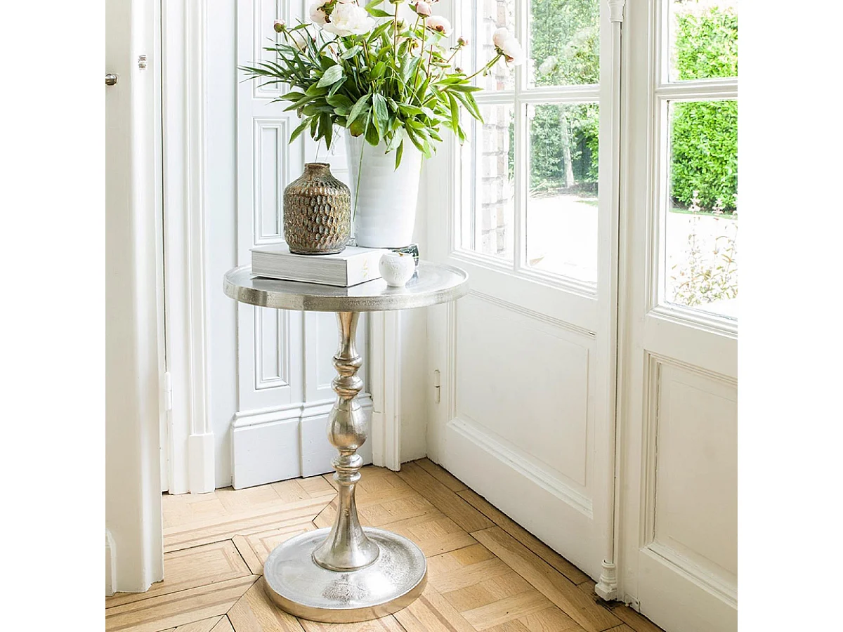 Guéridon Fer Argent - Factory Interior's