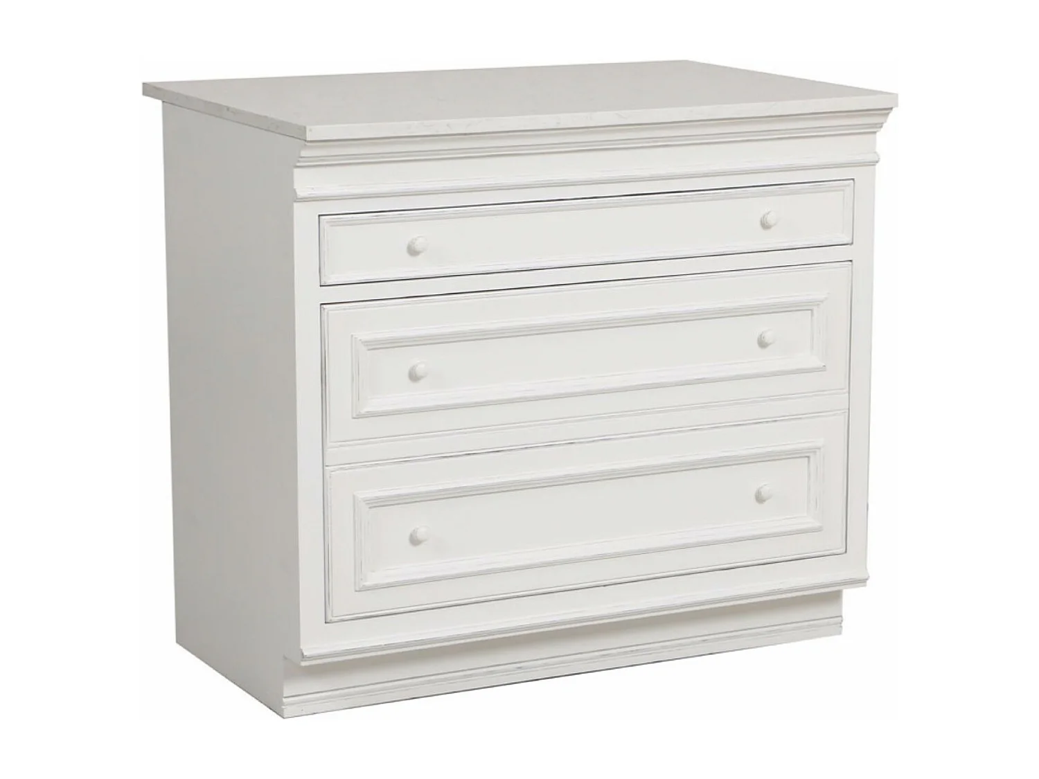 Plan de travail meuble bas casserolier Pierre Blanc - Harmonie Interior's