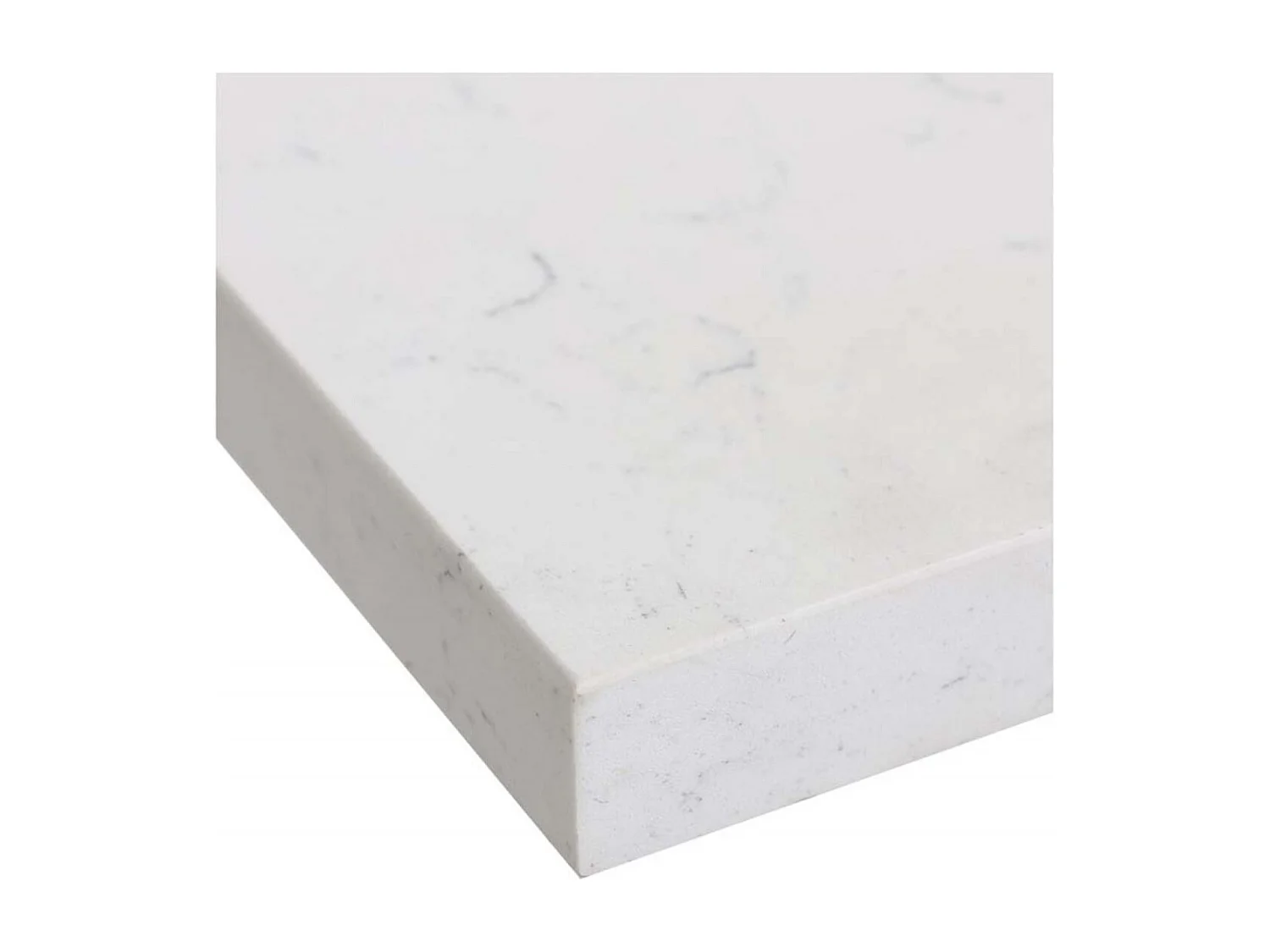 Plan de travail set de finition gauche Pierre Blanc - Harmonie Interior's