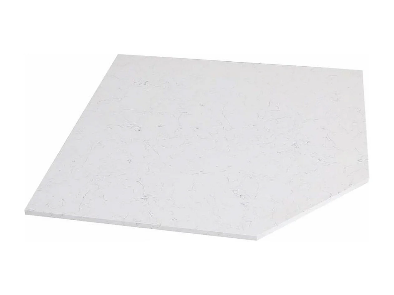 Plan de travail meuble bas d'angle Pierre Blanc - Harmonie Interior's