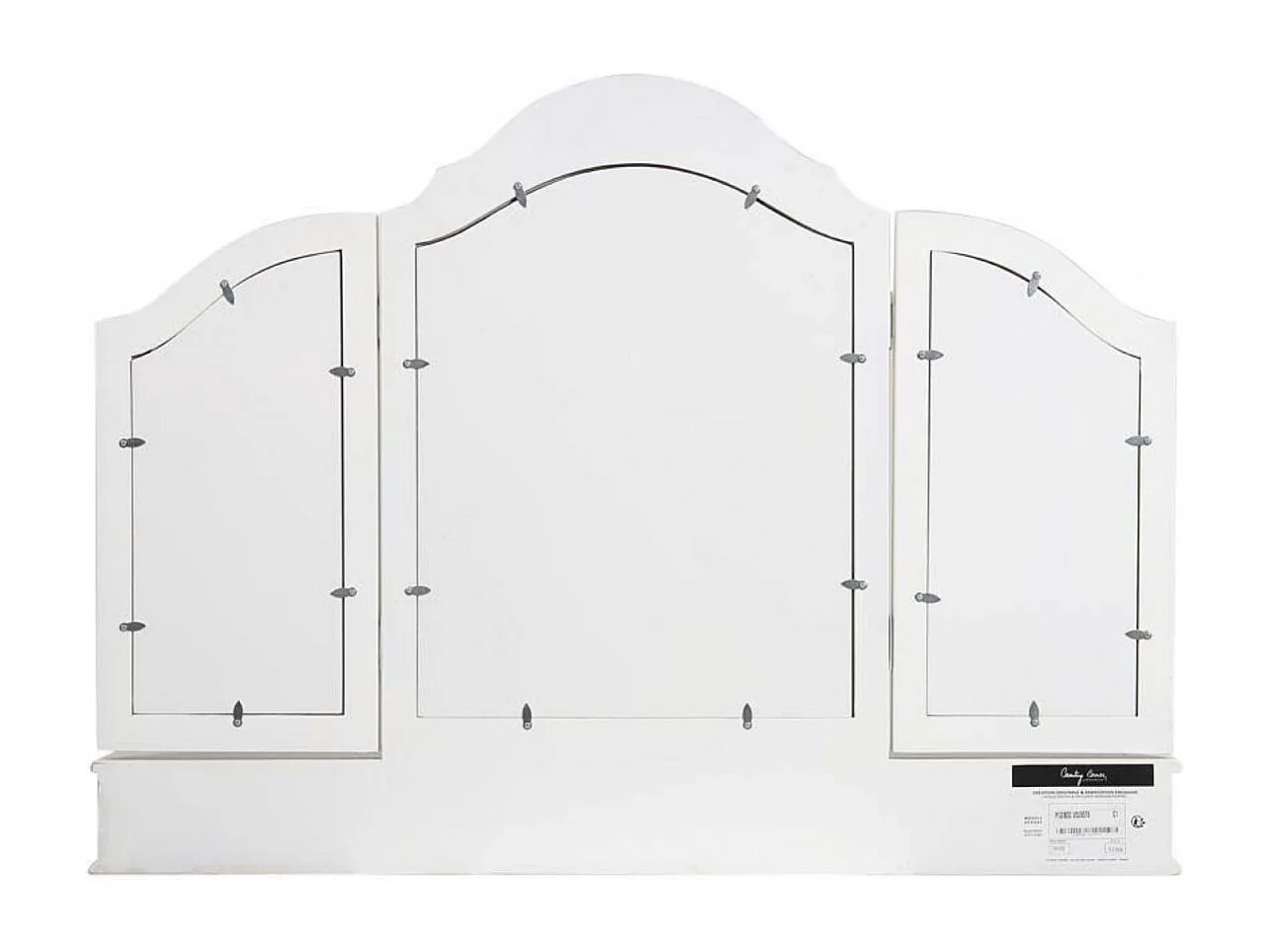 Dessus de coiffeuse 3 miroirs MDF Blanc - Romance Interior's