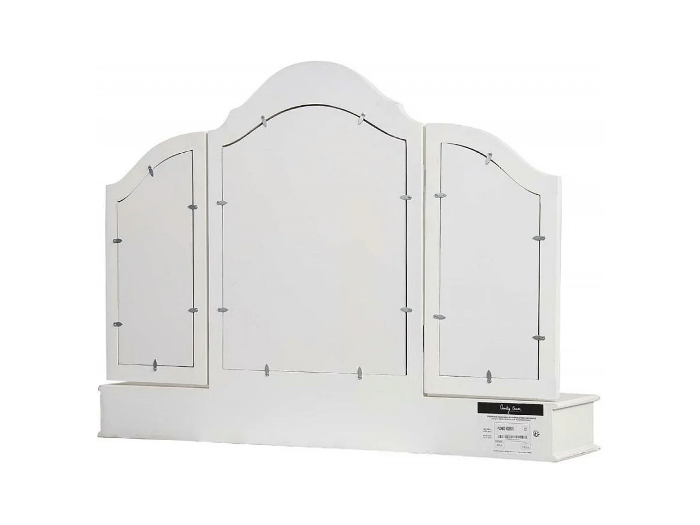 Dessus de coiffeuse 3 miroirs MDF Blanc - Romance Interior's