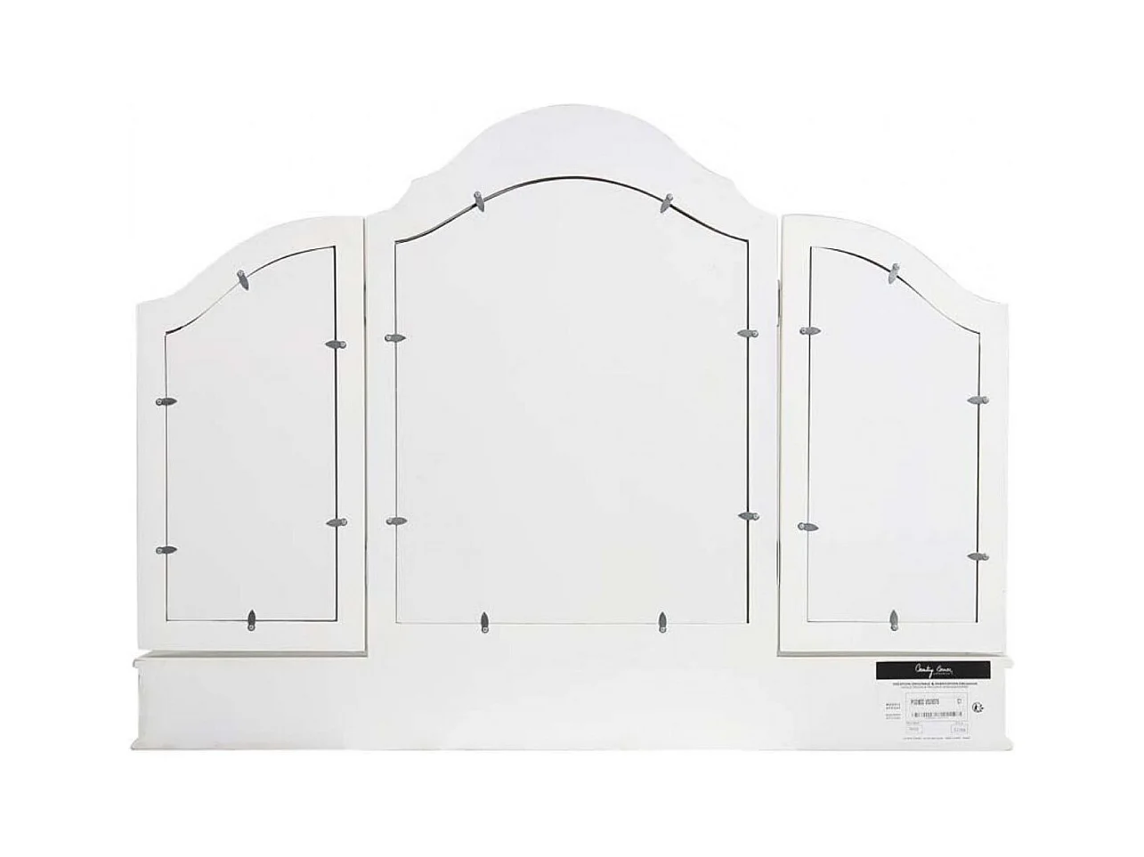 Dessus de coiffeuse 3 miroirs MDF Blanc - Romance Interior's