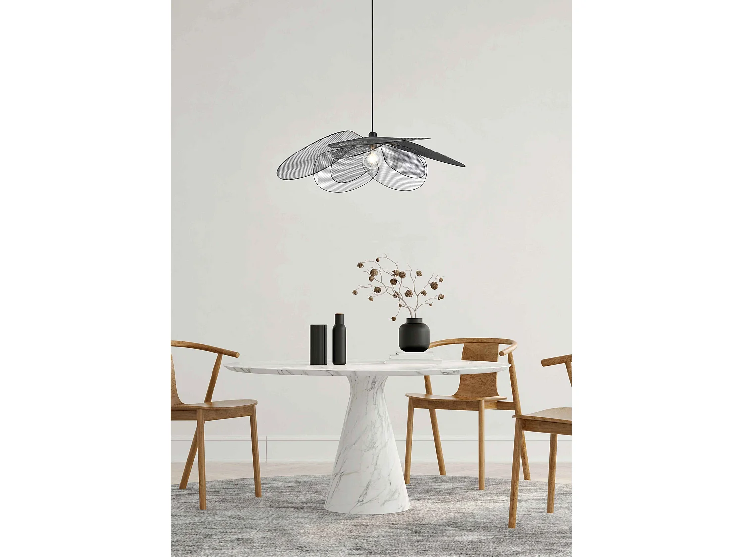 Suspension Fleure cinq pétales Ø 87 cm