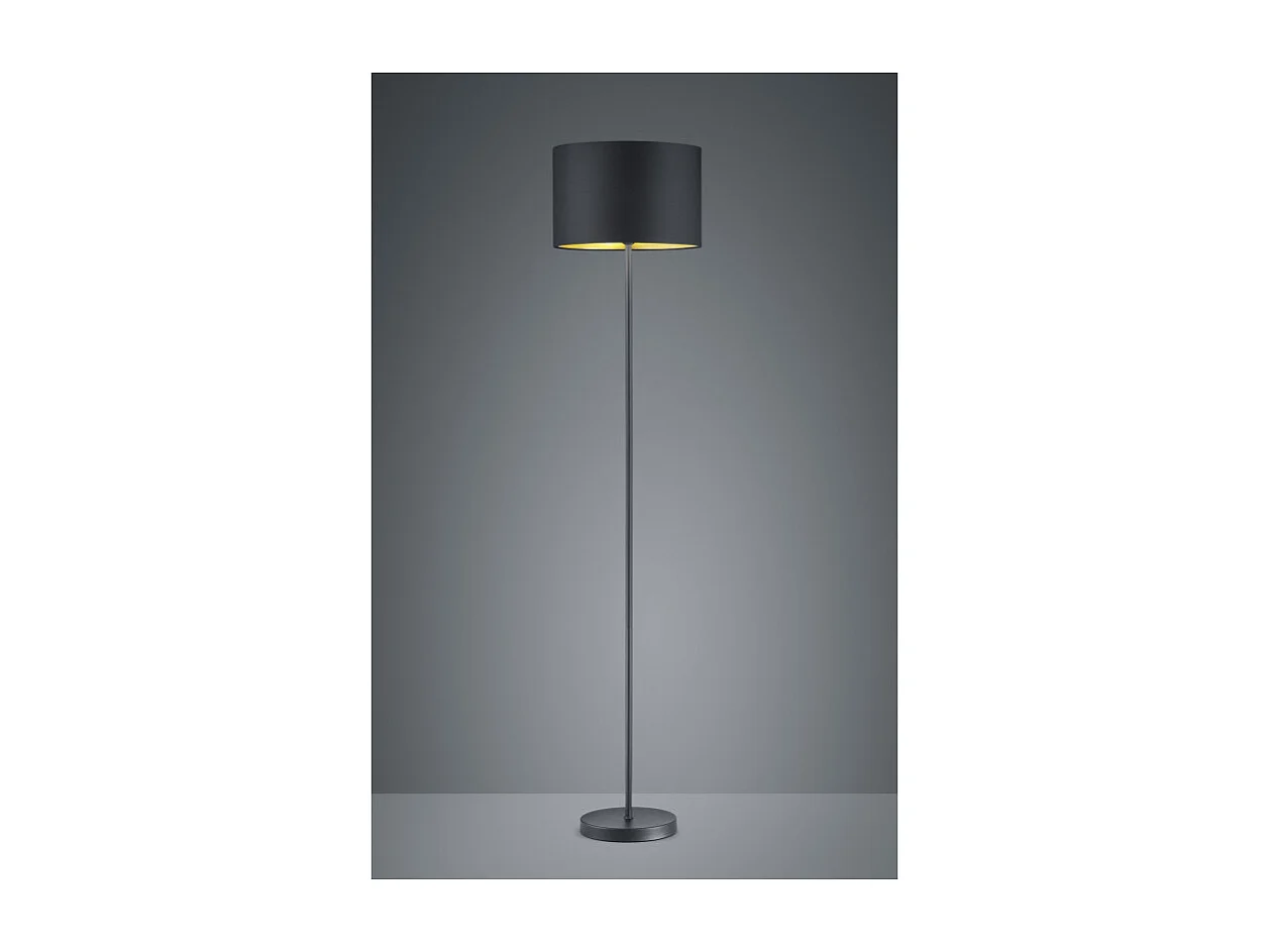 Lampadaire Hostel, Métal, Noir