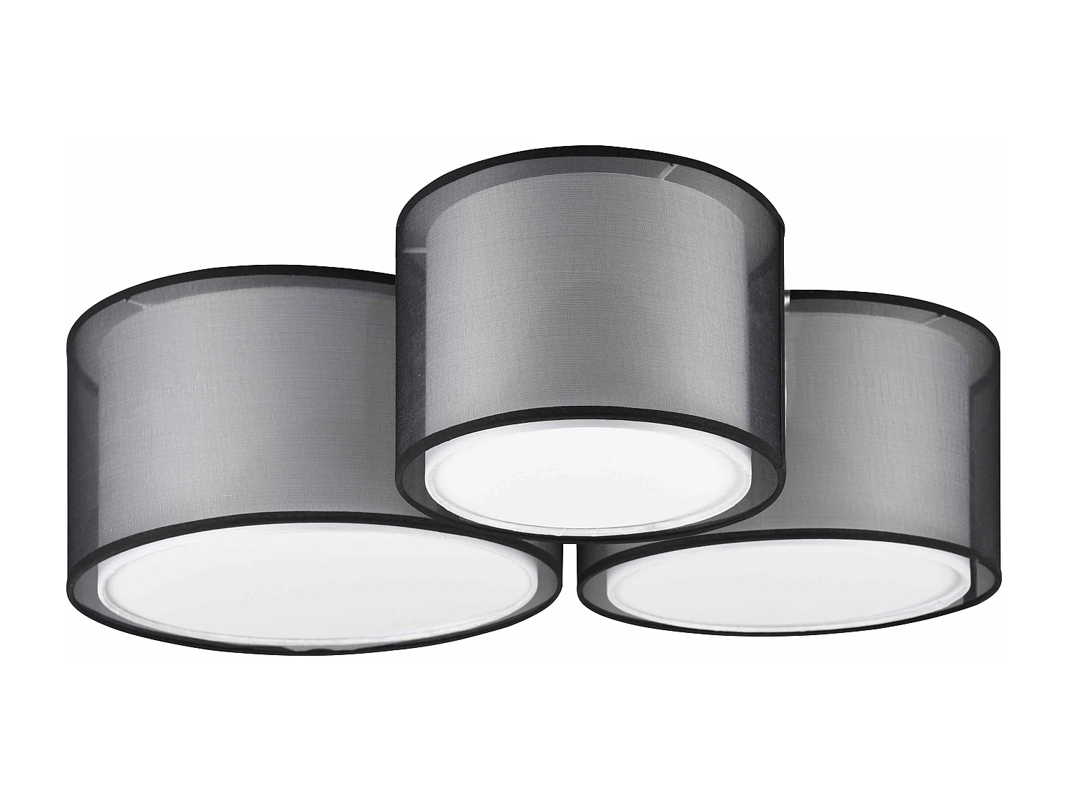 Plafonnier medium 3 lampes Burton en tissu