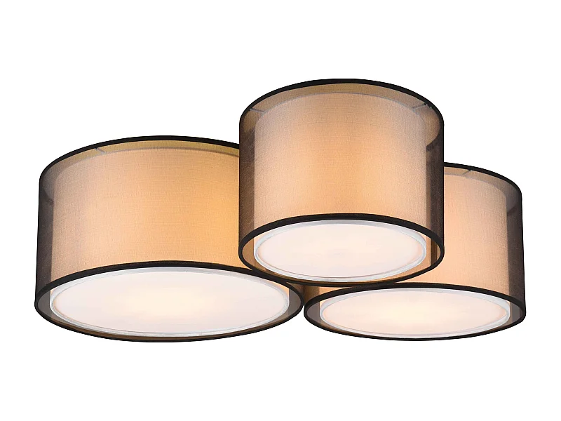 Plafonnier medium 3 lampes Burton en tissu