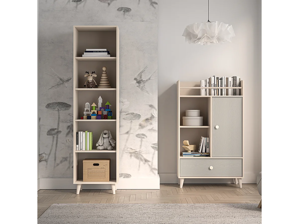 Bibliothèque colonne Alycia Beige