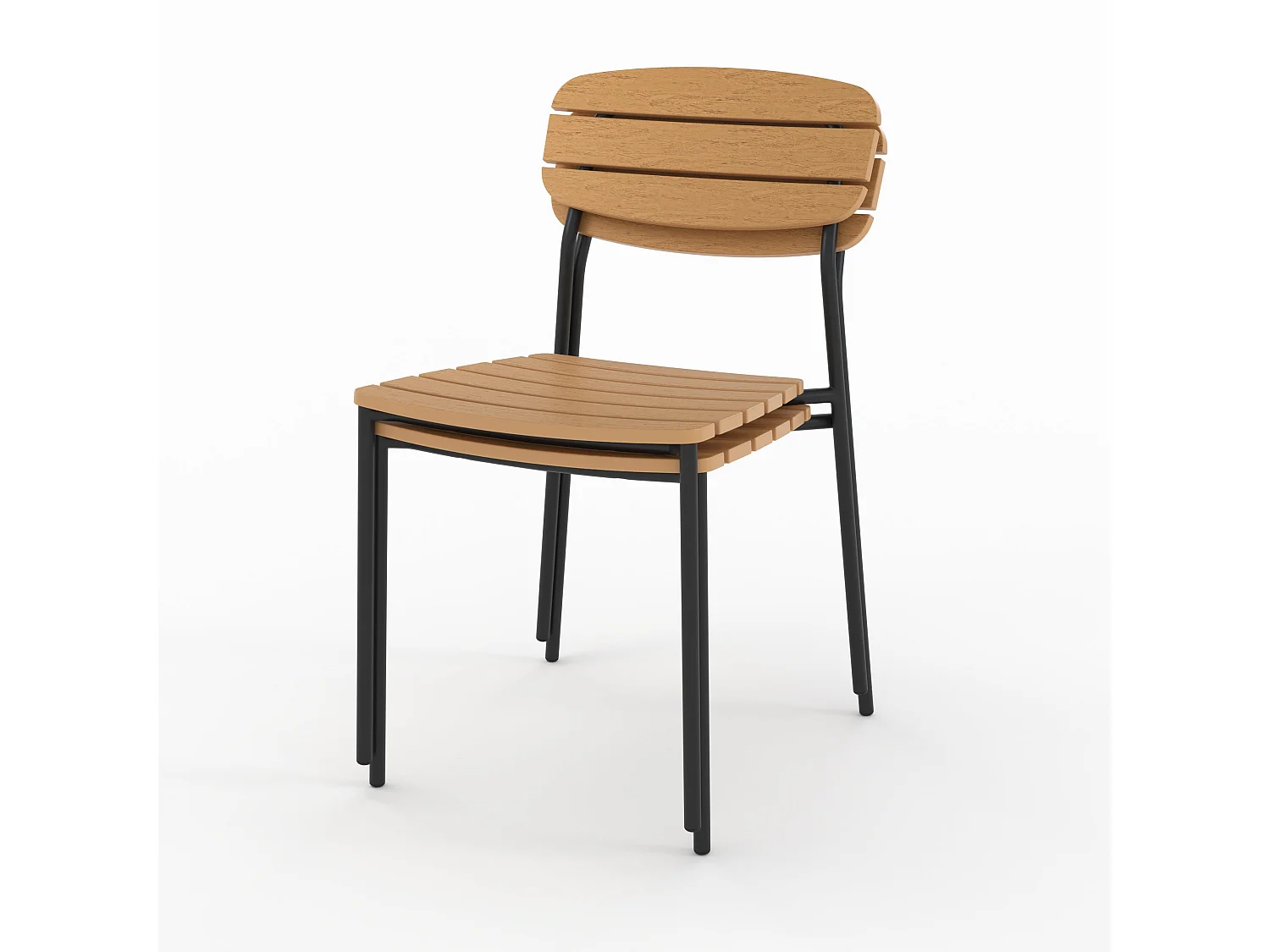 Lot de 2 chaises de jardin en résine synthétique - Taya