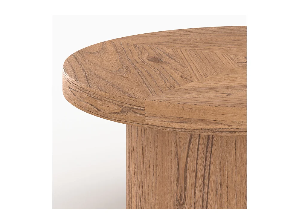 Mesa de centro redonda de madera de olmo - Garance