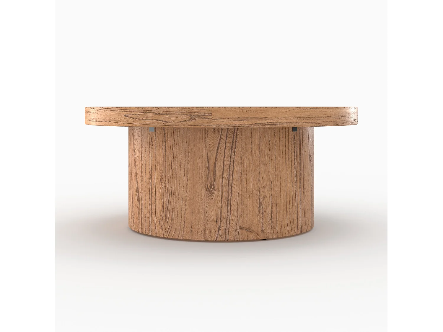 Mesa de centro redonda de madera de olmo - Garance