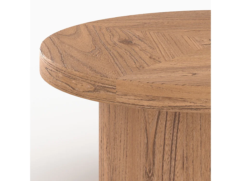 Mesa de centro redonda de madera de olmo - Garance