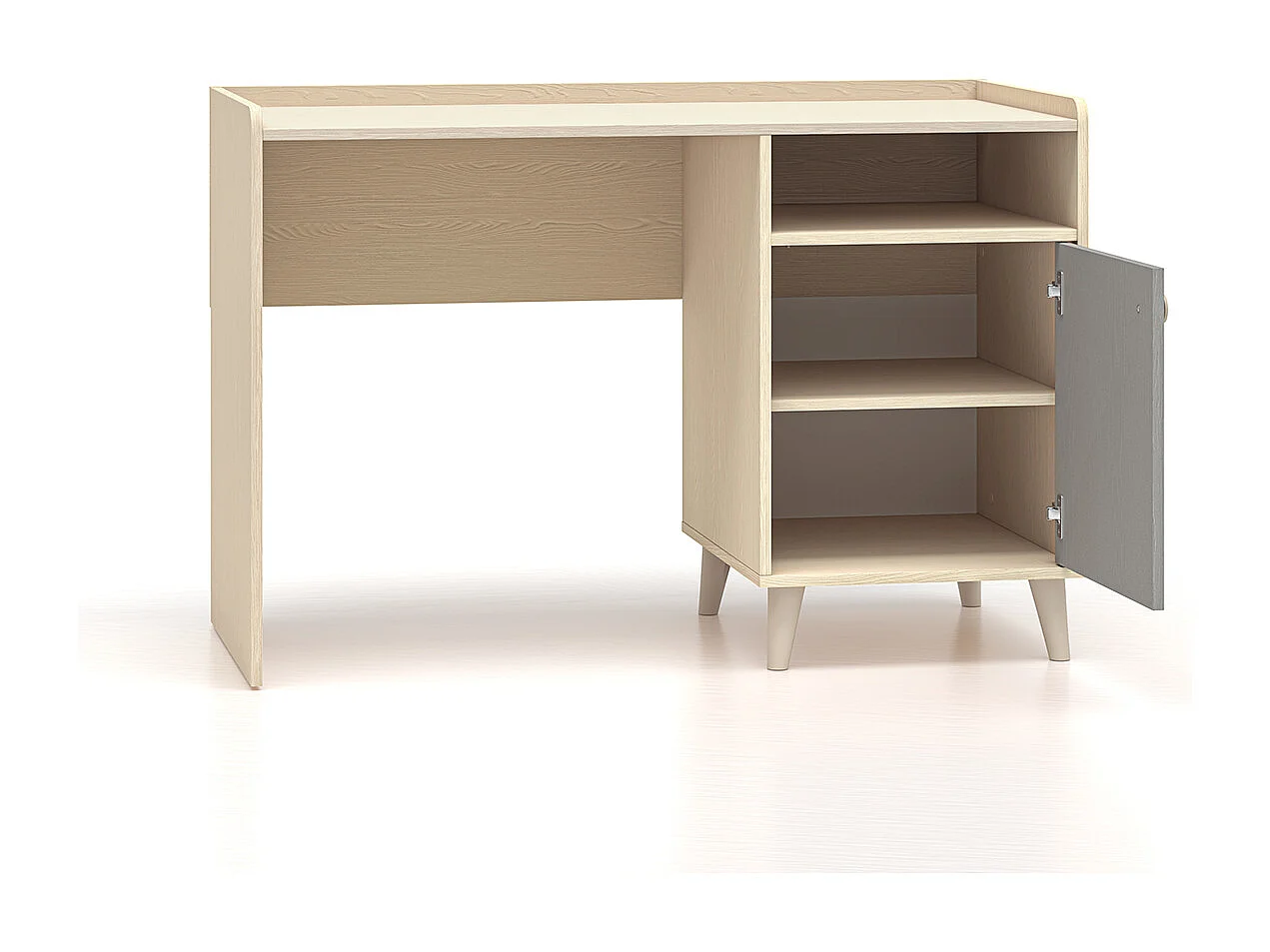 Bureau 1 porte Alycia Beige et Gris