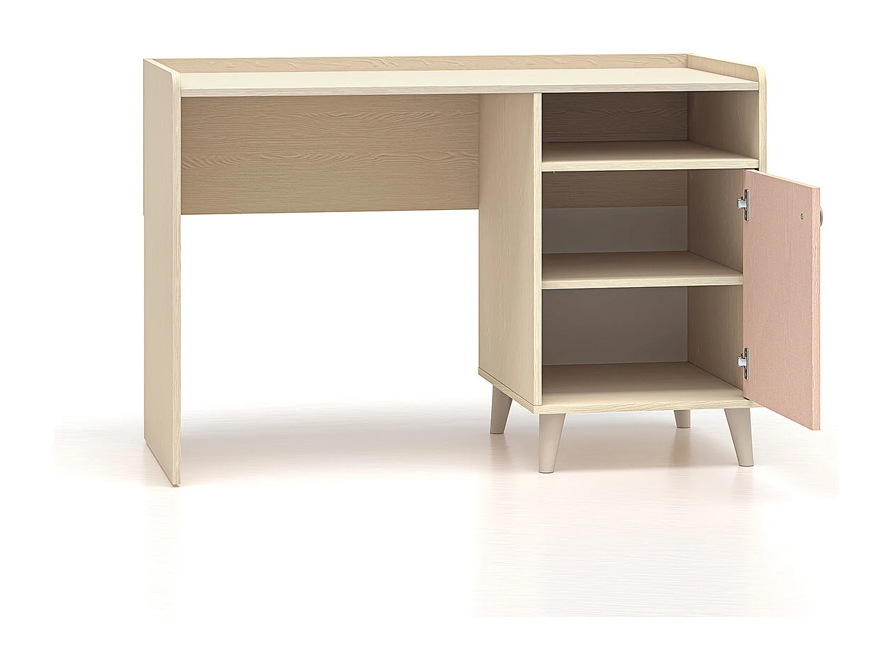 Bureau 1 porte Alycia Beige et Rose