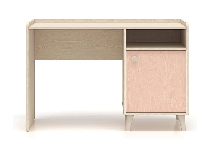 Bureau 1 porte Alycia Beige et Rose