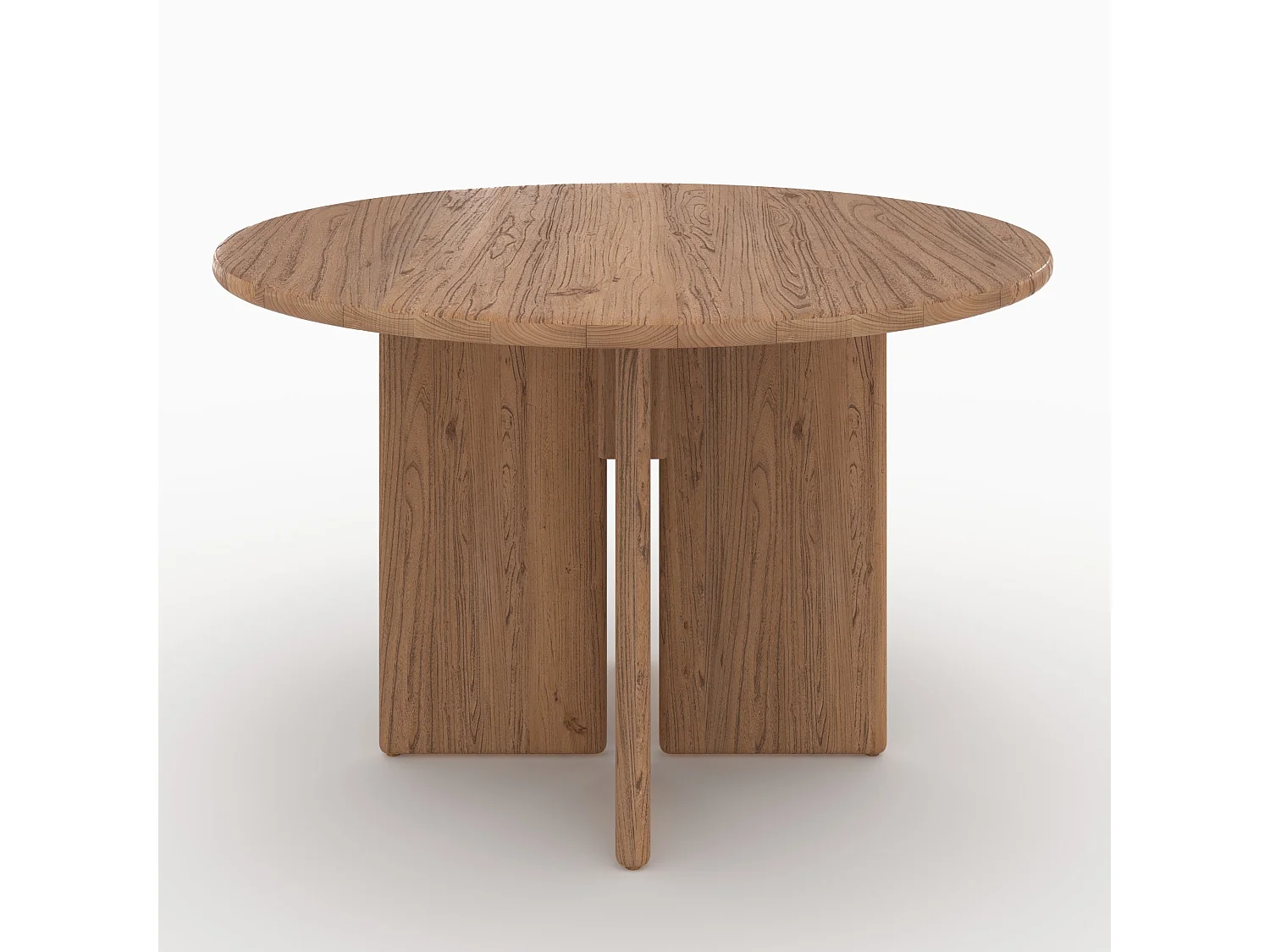 Mesa redonda de madera de olmo 4 personas - Gulia