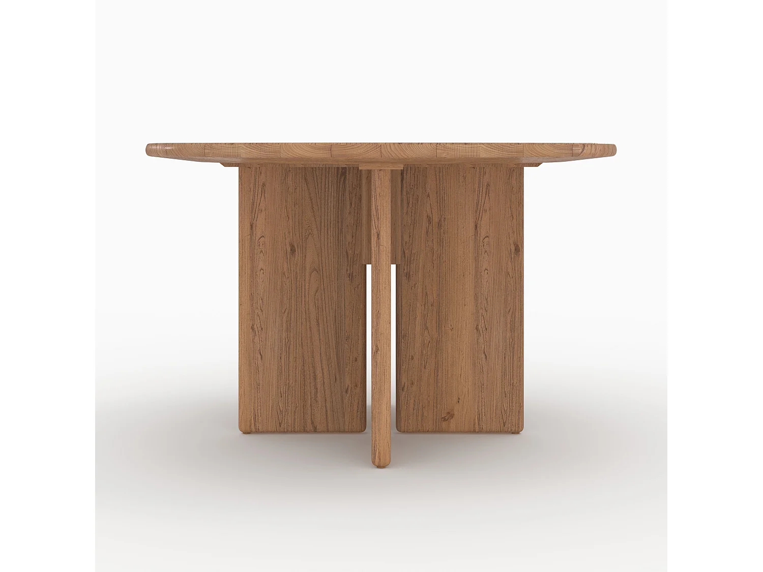 Mesa redonda de madera de olmo 4 personas - Gulia