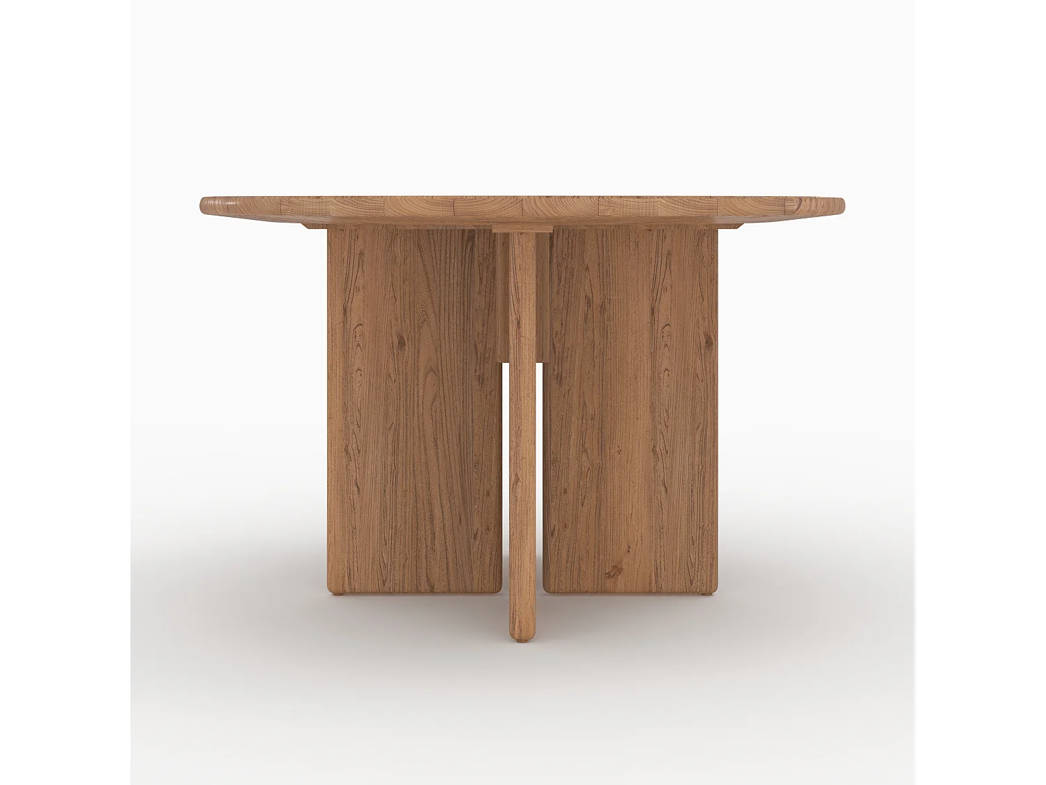 Mesa redonda de madera de olmo 4 personas - Gulia