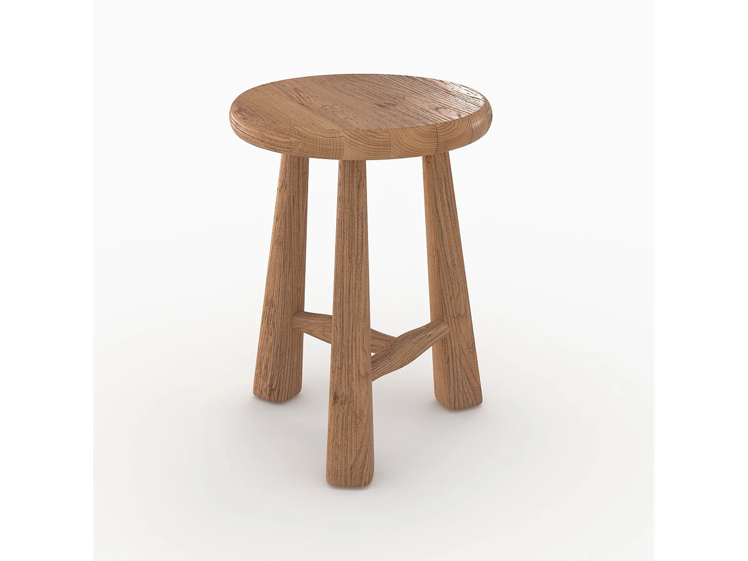 Sgabello in legno di olmo H42 - Toby