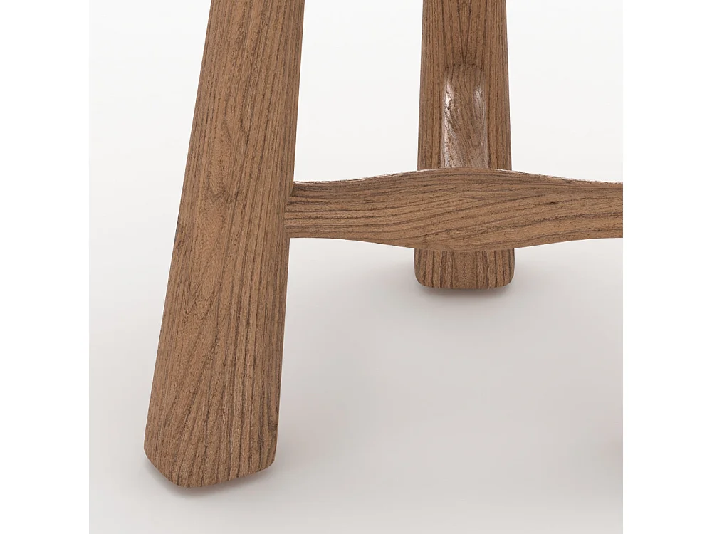 Sgabello in legno di olmo H42 cm - Toby