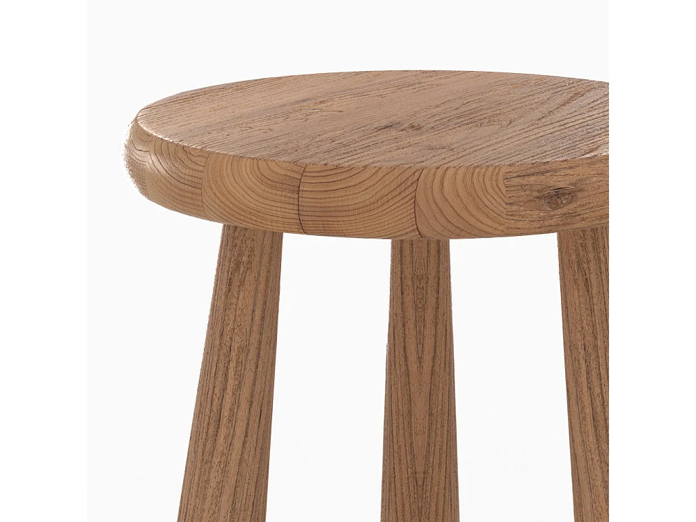 Sgabello in legno di olmo H42 cm - Toby