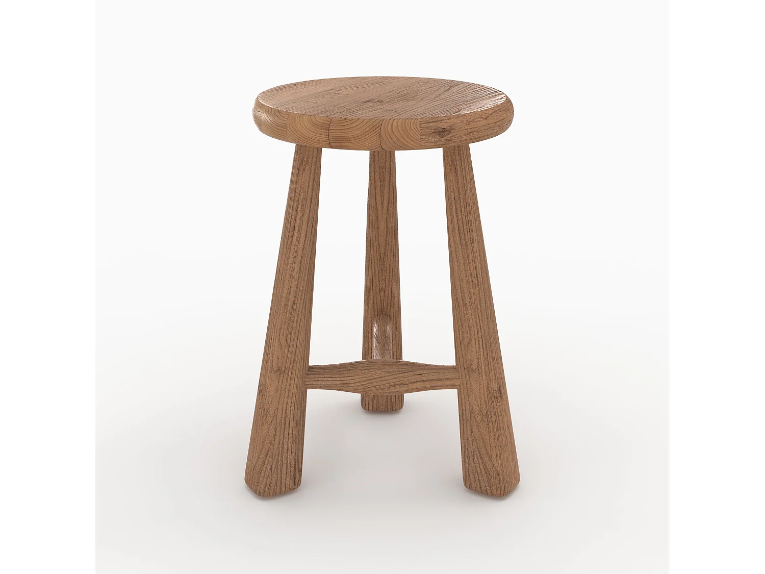 Sgabello in legno di olmo H42 cm - Toby