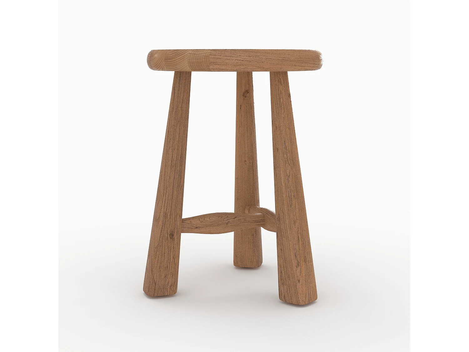 Sgabello in legno di olmo H42 cm - Toby