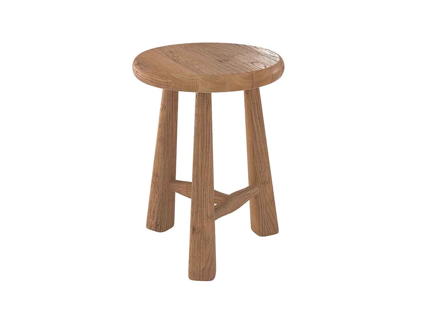 Sgabello in legno di olmo H42 cm - Toby