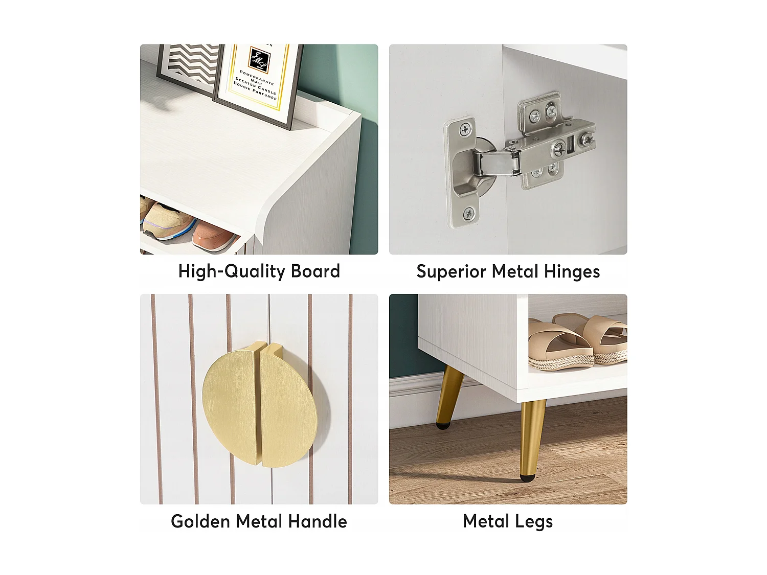 Szafka na buty z 2 drzwiami, 6-poziomowa szafka na buty, do przedpokoju, 75 x 35 x 110 cm (biała)