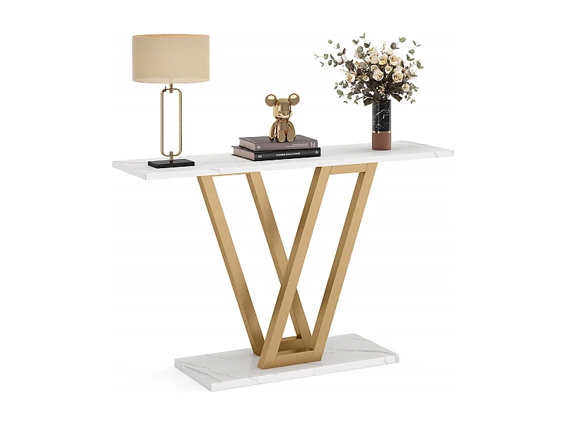 Console Meuble, Console d’entrée de Couloir Industrielle, Tables d'entrée de 110 cm Table de canapé étroite pour Salon