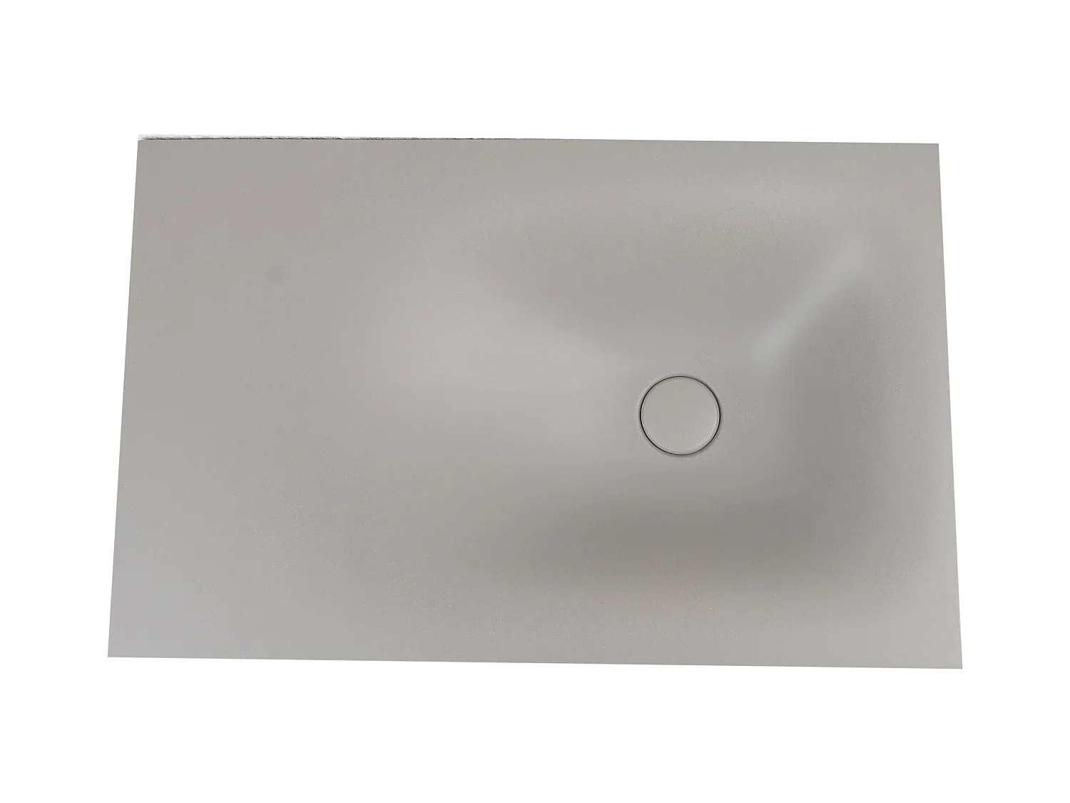 Lavabo rectangular de hormigón y acero inoxidable - Gris y negro - L61 x Alt. 39 cm - TICINO