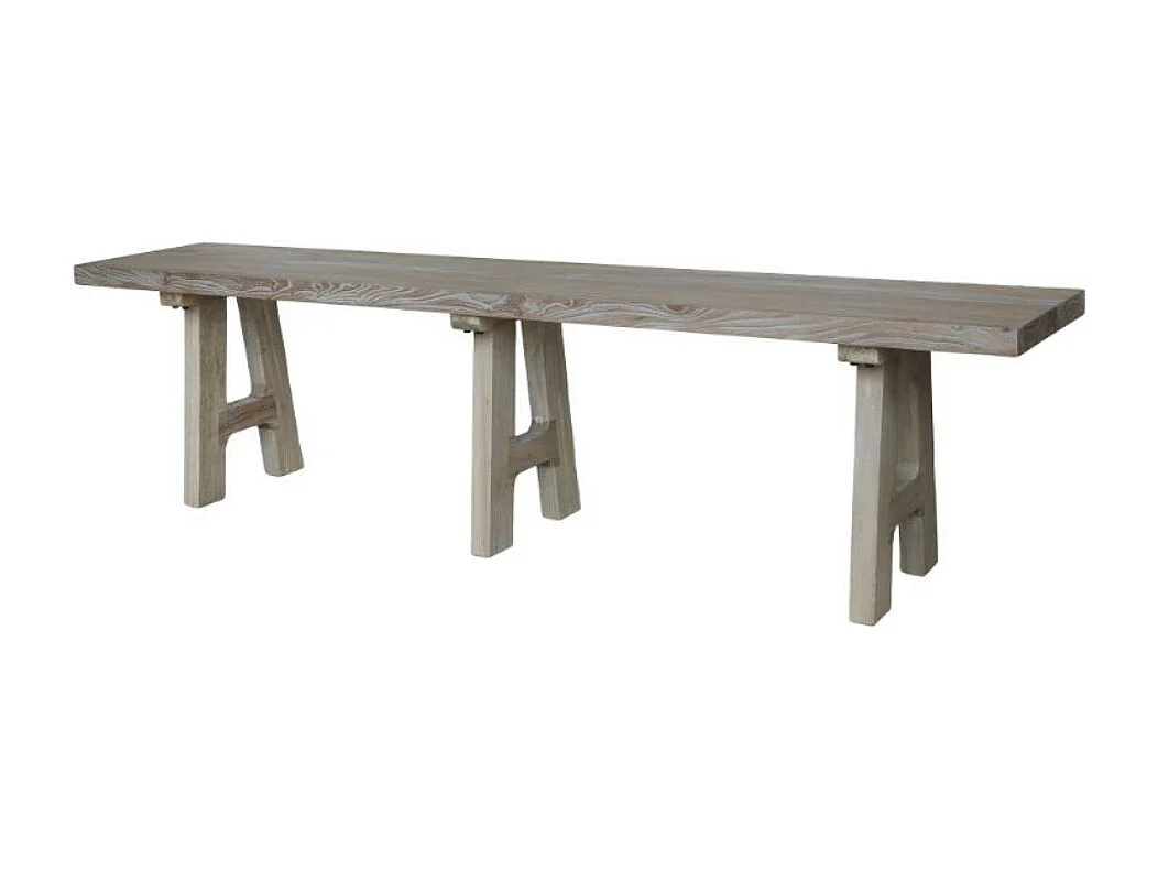 Banc en bois recyclé marron 180 x 32 x 45 cm