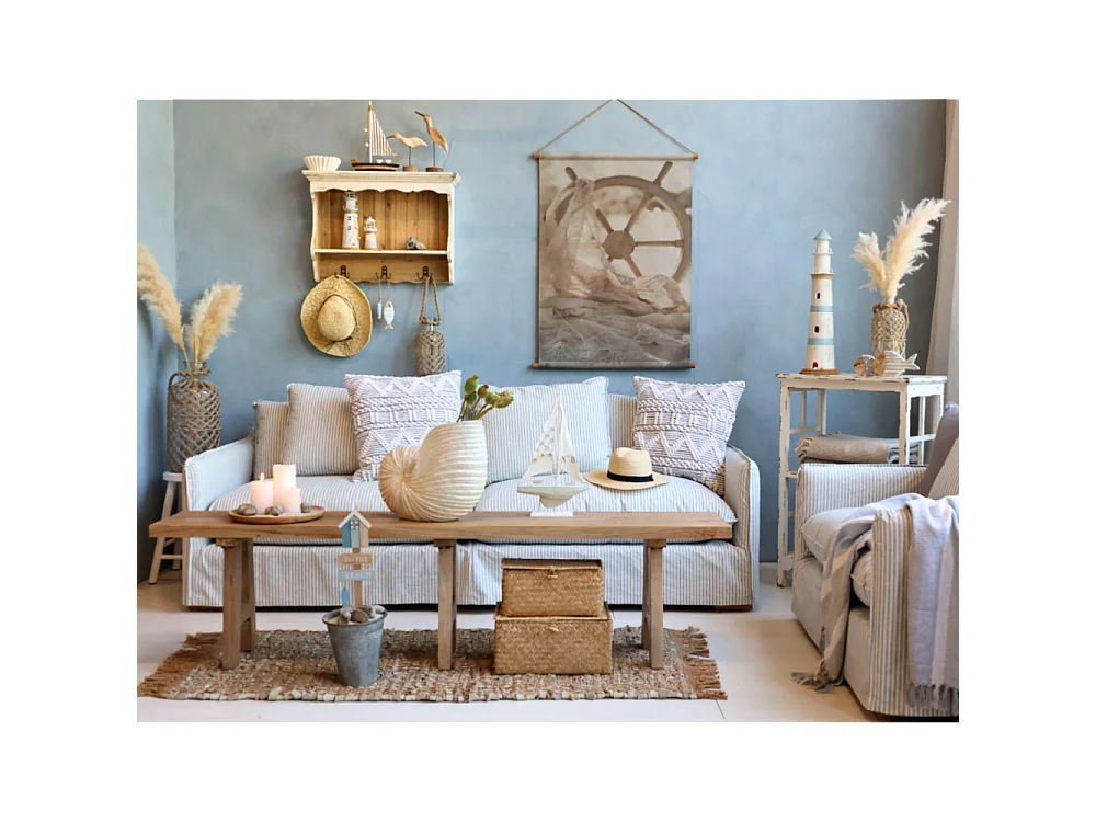 Banc en bois recyclé marron 180 x 32 x 45 cm