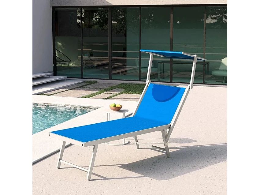 Lettino prendisole professionale da spiaggia robusto alluminio Phuket