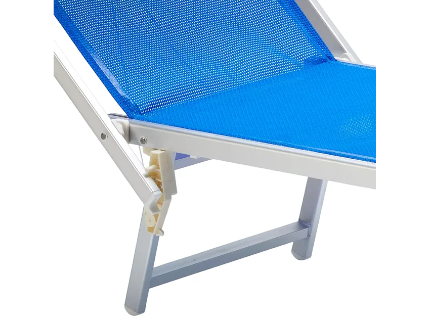 Professionelle Sonnenliege Aluminium Italia - Blau