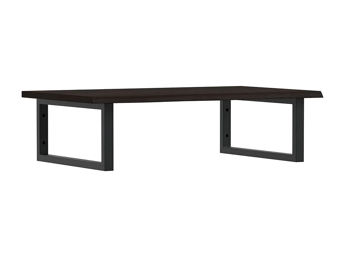 Prateleira de parede p/ lavatório aço/madeira carvalho maciça