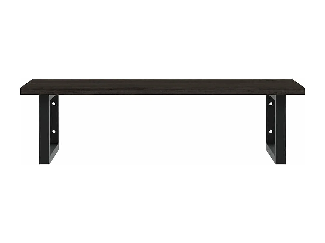 Prateleira de parede p/ lavatório aço/madeira carvalho maciça