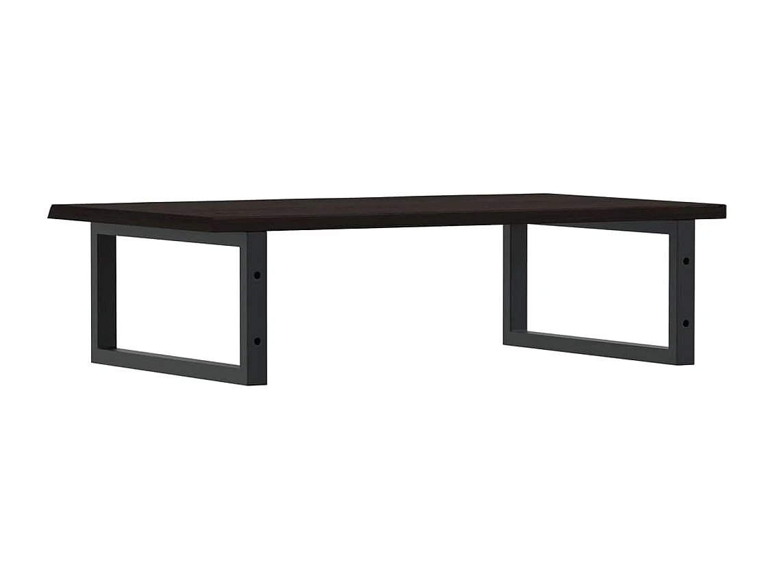 Prateleira de parede p/ lavatório aço/madeira carvalho maciça