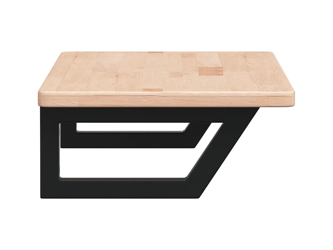 Badkamer wandschap staal en massief eikenhout