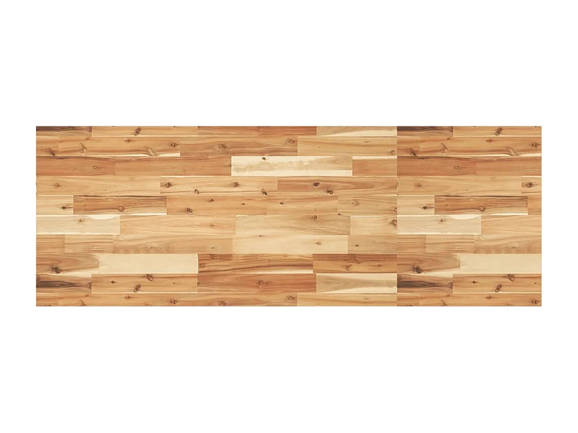 Étagère de vasque murale acier et bois massif d'acacia