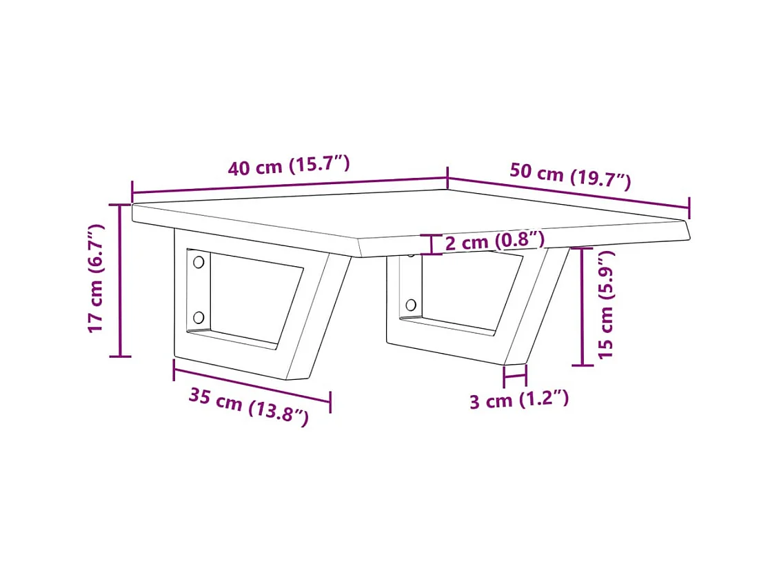 Badkamer wandschap staal en massief eikenhout