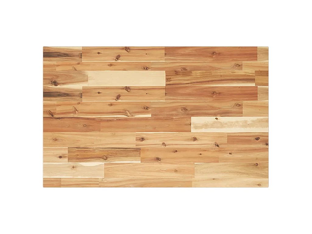 Étagère de vasque murale acier et bois massif d'acacia