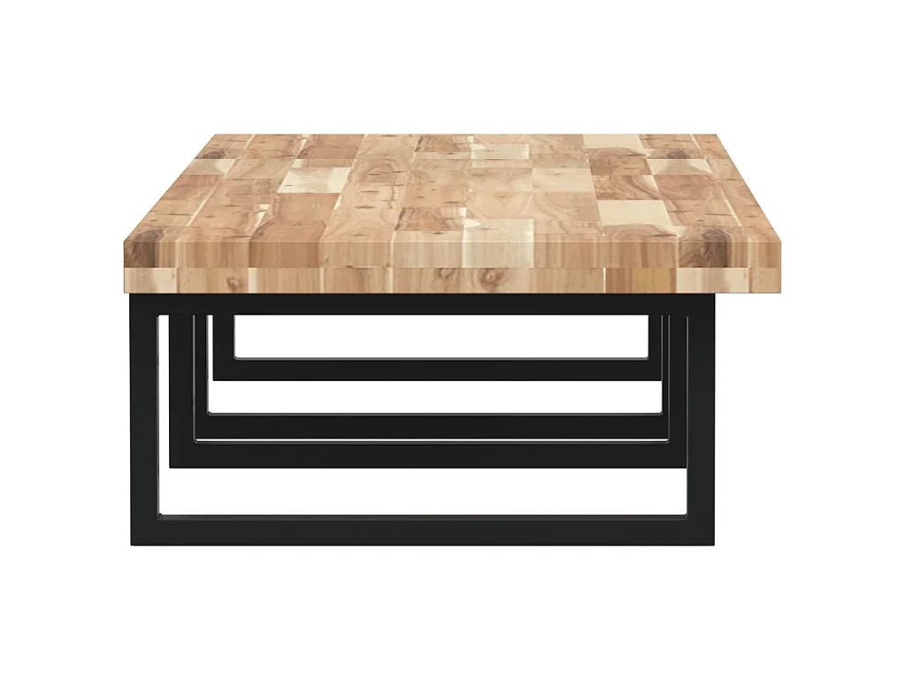 Waschbeckenregal Wandmontage Stahl und Akazienholz