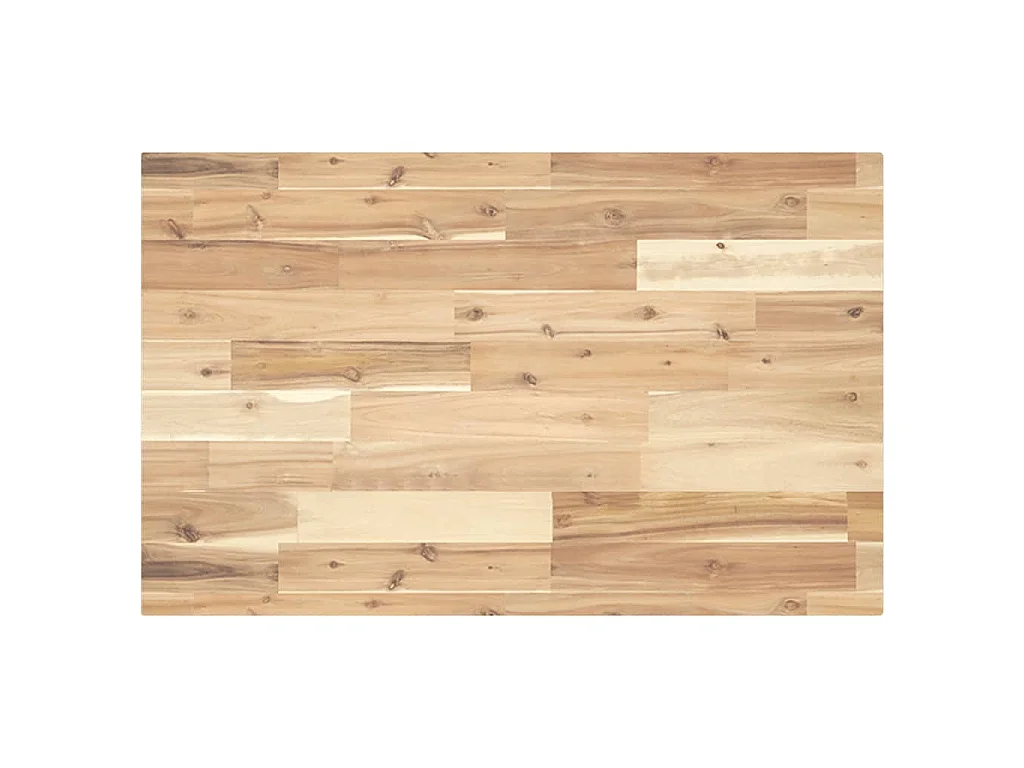 Waschbeckenregal Wandmontage Stahl und Akazienholz