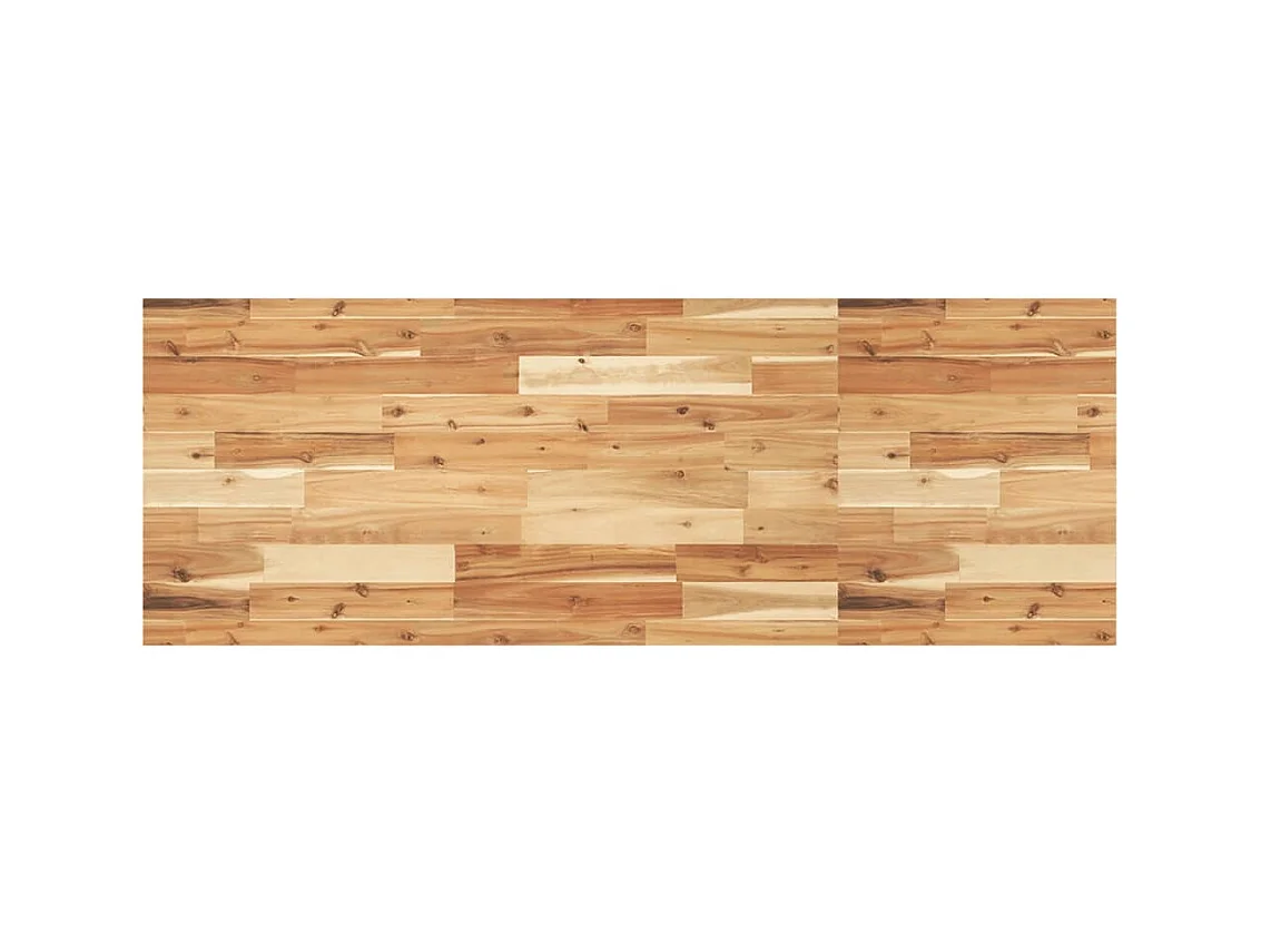 Étagère de vasque murale acier et bois massif d'acacia