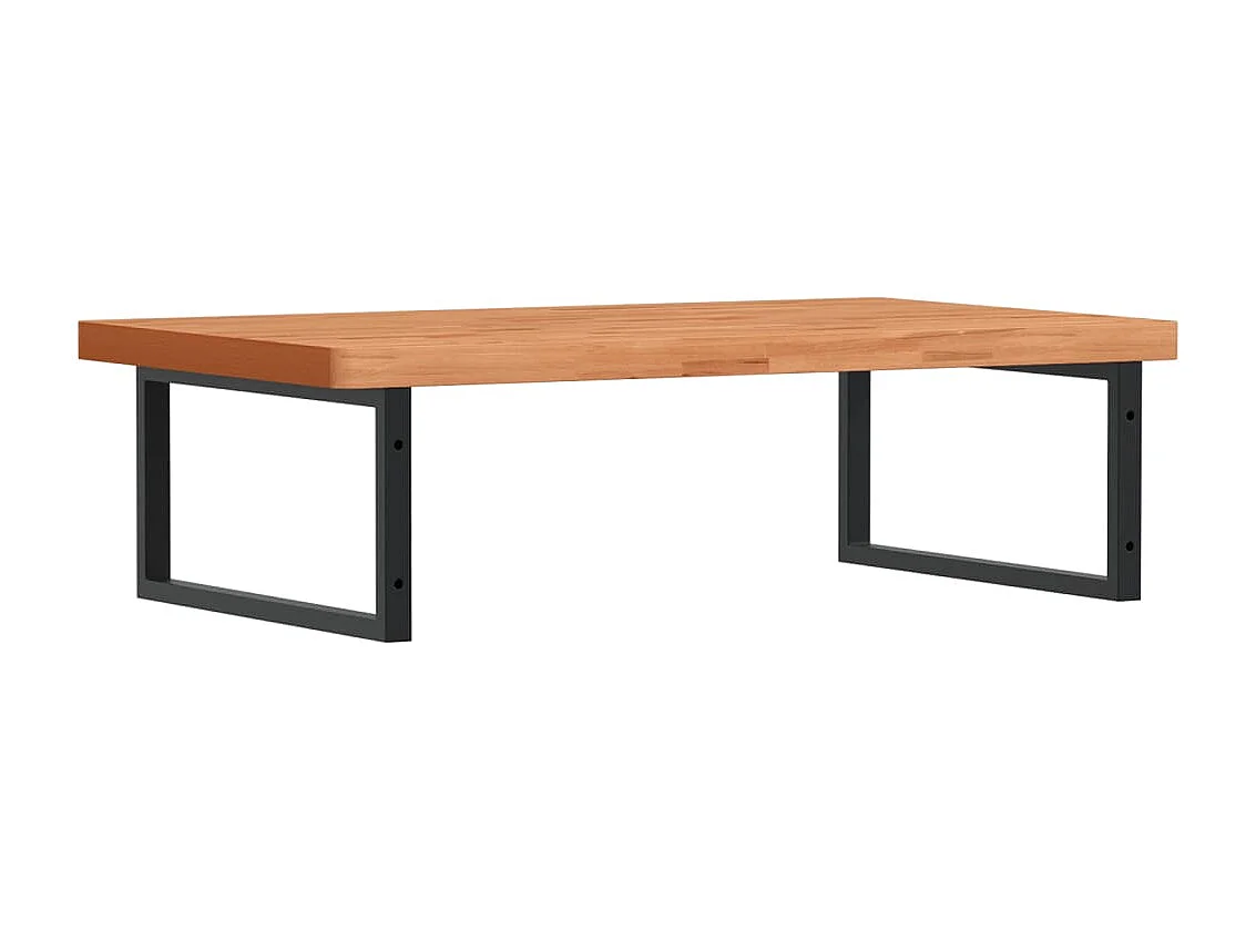 Badkamer wandschap staal en massief beukenhout