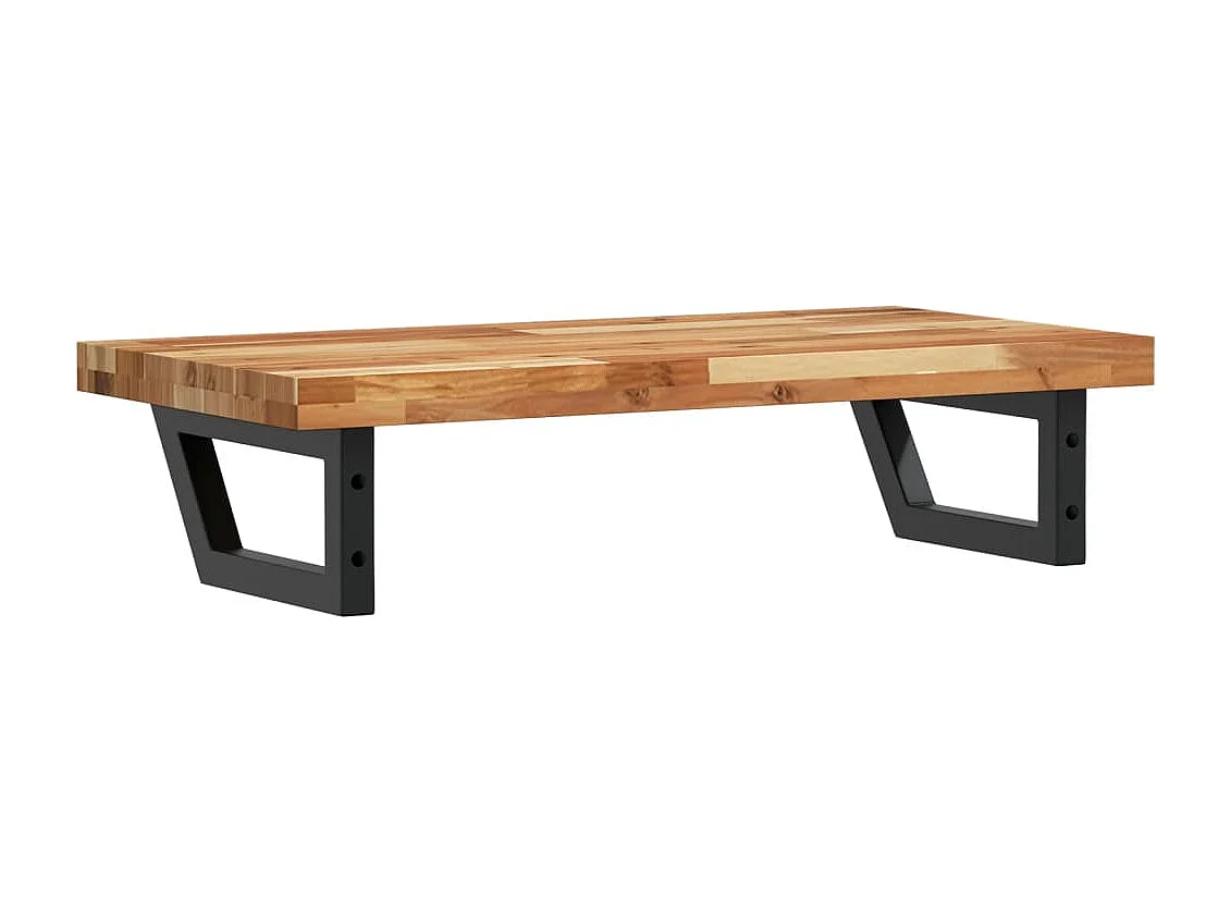 Badkamer wandschap staal en massief acaciahout