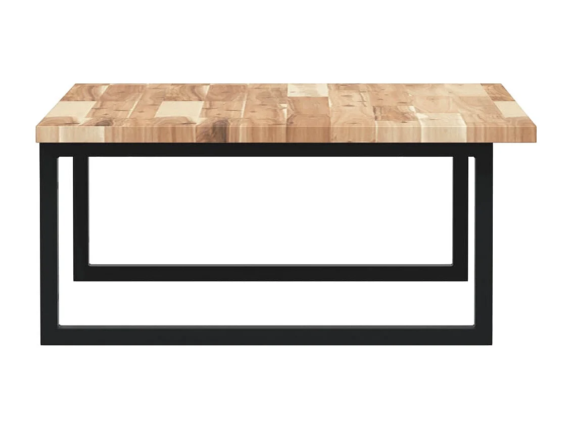 Estante de lavabo de pared acero y madera maciza de acacia