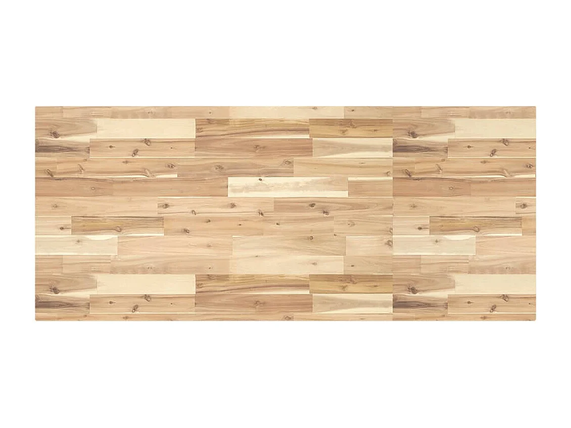 Étagère de vasque murale acier et bois massif d'acacia