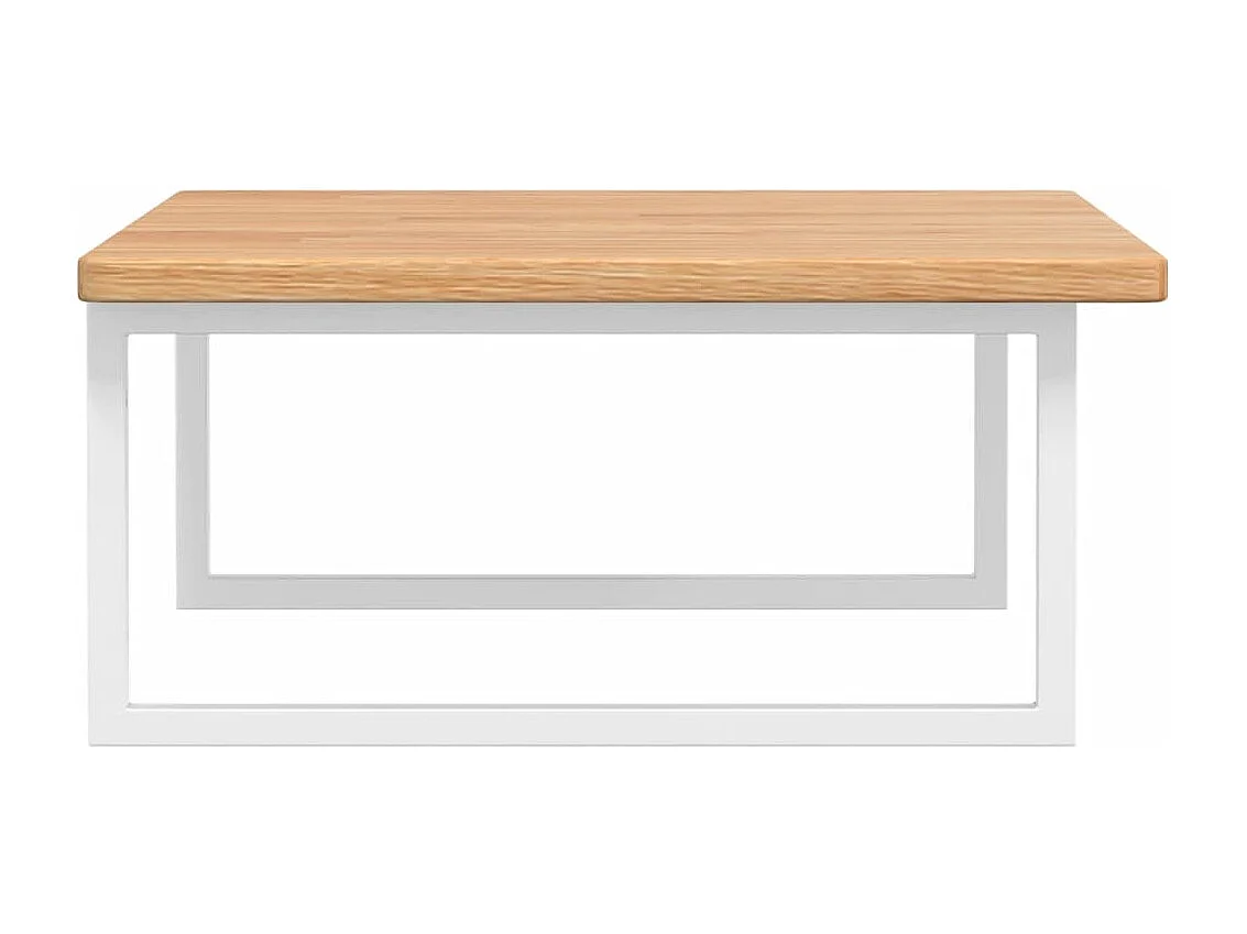 Étagère de vasque murale acier et bois de chêne massif